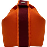 エルメス HERMES ブリッドアブラックPM オレンジ シルバー金具 トワル レディース ハンドバッグ