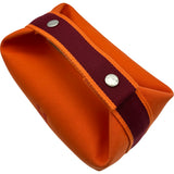 エルメス HERMES ブリッドアブラックPM オレンジ シルバー金具 トワル レディース ハンドバッグ