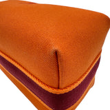 エルメス HERMES ブリッドアブラックPM オレンジ シルバー金具 トワル レディース ハンドバッグ