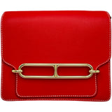 エルメス HERMES ロウリス23 D刻印 ルージュカザック/ゴールド金具 エバーカラー レディース ショルダーバッグ