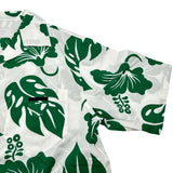 プラダ PRADA 総柄オープンカラーシャツ UCS414 グリーン コットン メンズ 半袖シャツ