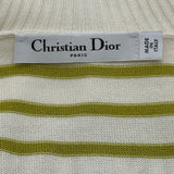 クリスチャン・ディオール Christian Dior シグネチャーロゴボーダーノースリーブトップス 144T5AM603 グリーン シルク レディース その他トップス