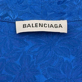 バレンシアガ BALENCIAGA 変形ノースリーブブラウス ブルー アセテート レディース ブラウス