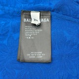 バレンシアガ BALENCIAGA 変形ノースリーブブラウス ブルー アセテート レディース ブラウス