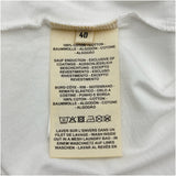 エルメス HERMES プリントTシャツ 3H4611DL ホワイト コットン レディース 半袖Ｔシャツ