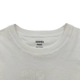 エルメス HERMES プリントTシャツ 3H4611DL ホワイト コットン レディース 半袖Ｔシャツ