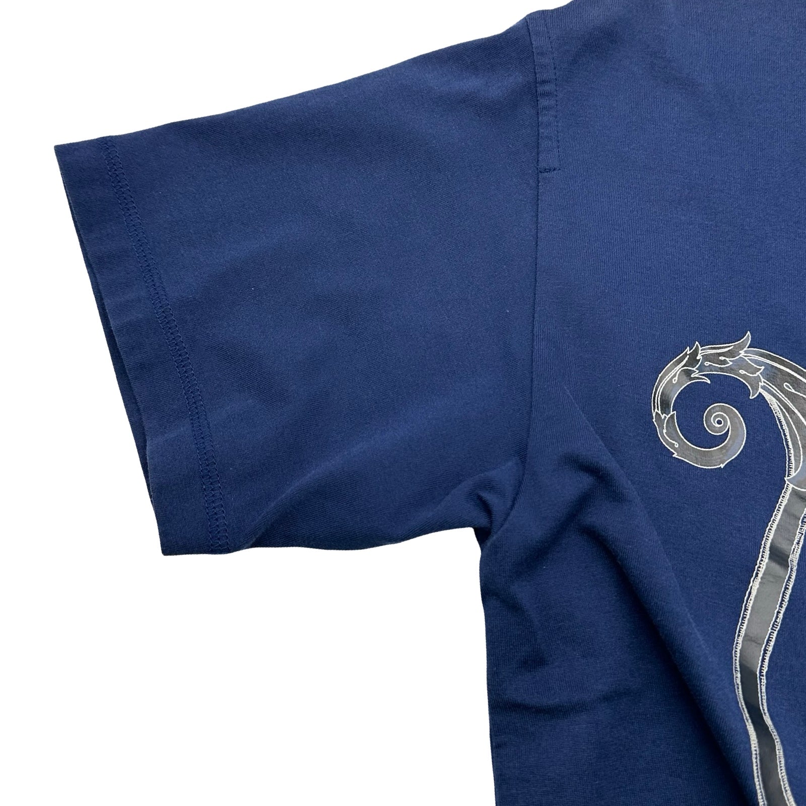 エルメス HERMES プリントTシャツ ネイビー コットン レディース 半袖