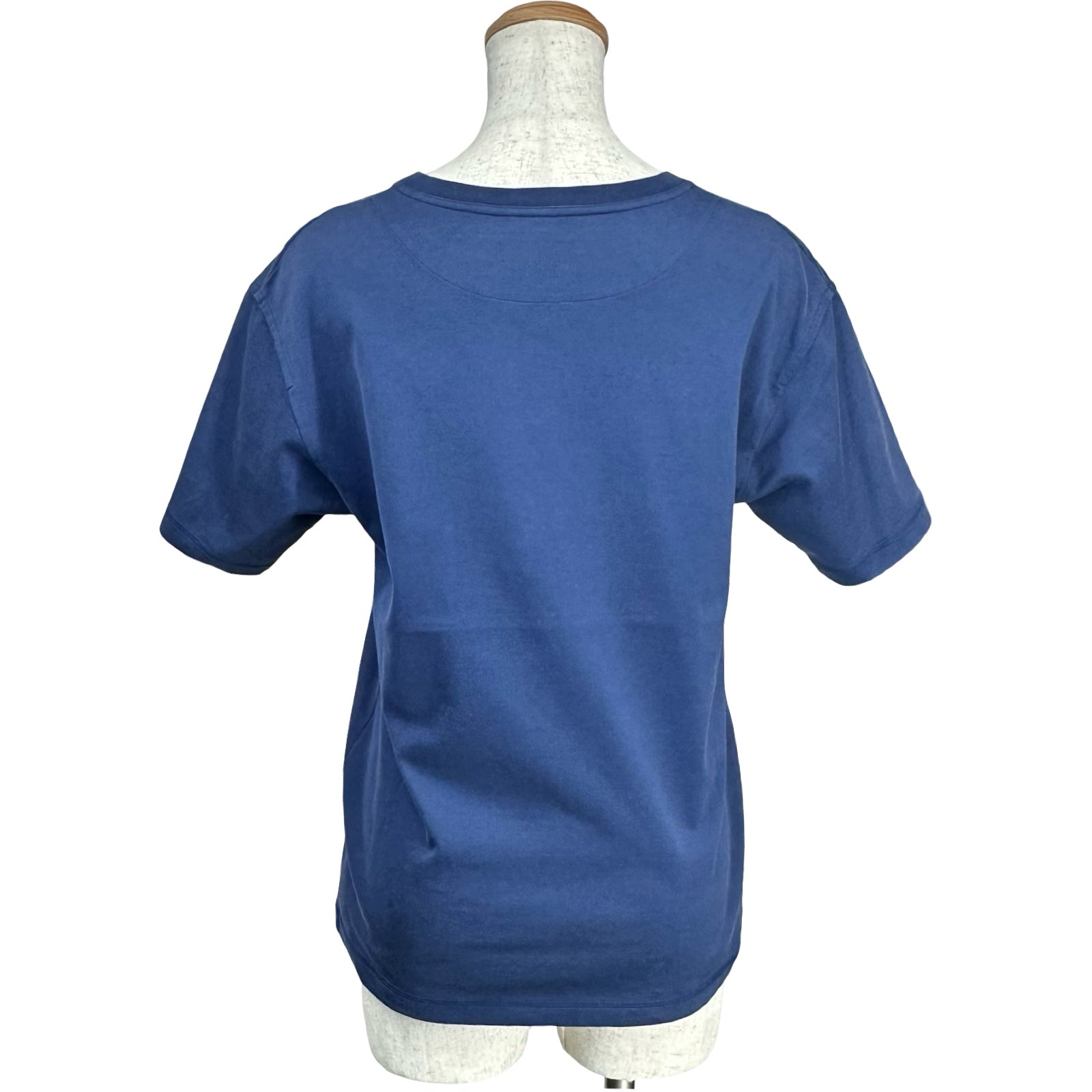 エルメス HERMES プリントTシャツ ネイビー コットン レディース 半袖