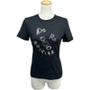 エルメス HERMES プリントTシャツ 3H4611DL ブラック コットン レディース 半袖Ｔシャツ
