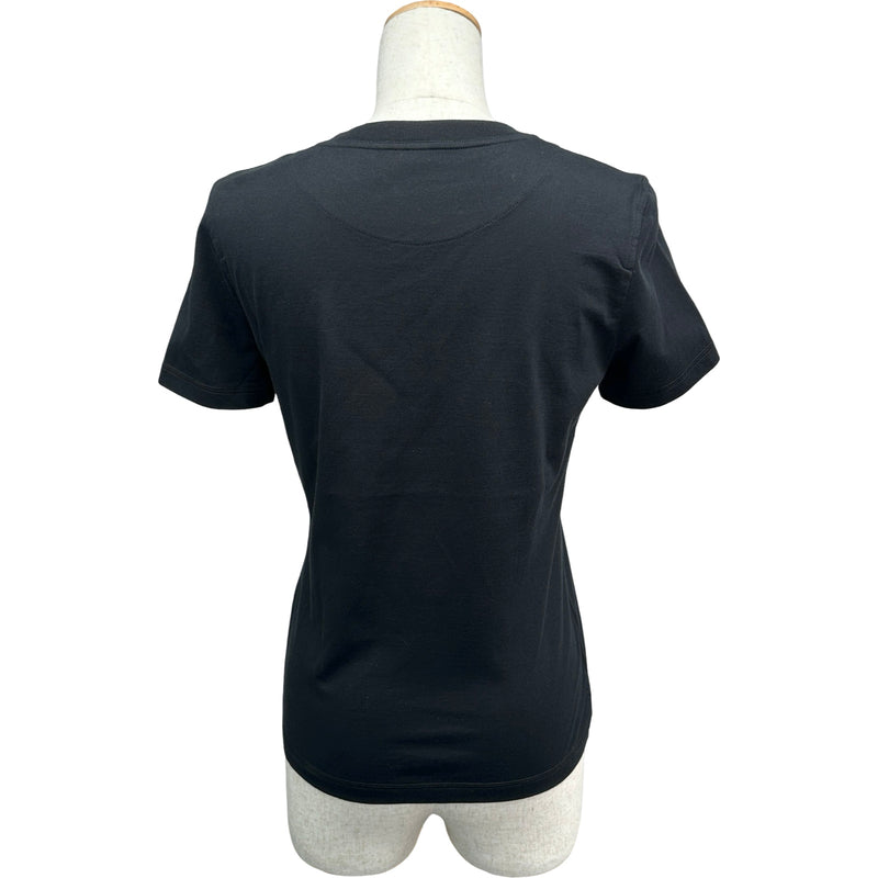 エルメス HERMES プリントTシャツ 3H4611DL ブラック コットン