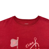 エルメス HERMES プリントTシャツ ボルドー コットン レディース 半袖Ｔシャツ