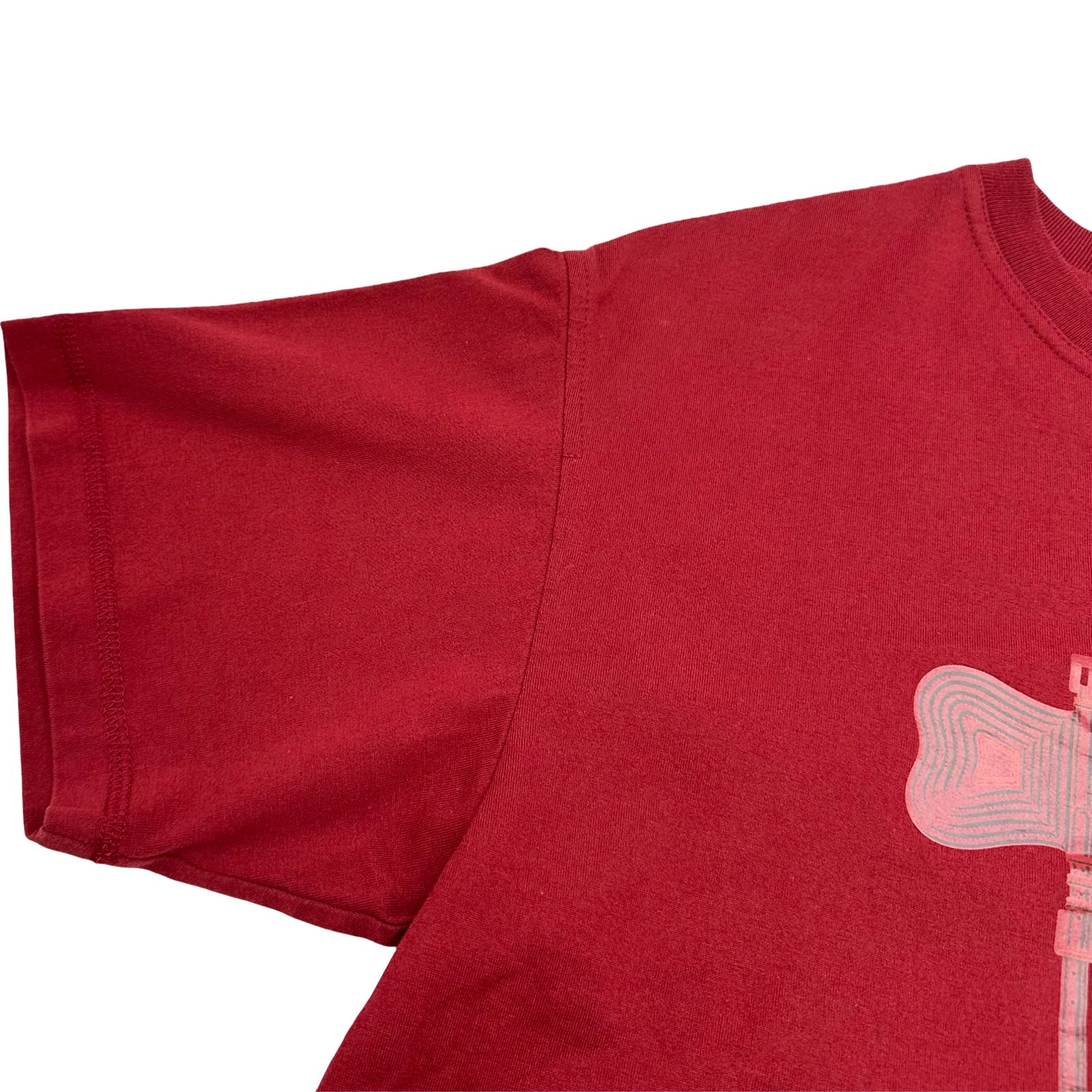 エルメス HERMES プリントTシャツ ボルドー コットン レディース 半袖