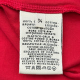 エルメス HERMES プリントTシャツ レッド コットン レディース 半袖Ｔシャツ