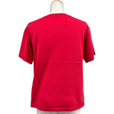 エルメス HERMES プリントTシャツ レッド コットン レディース 半袖Ｔシャツ