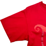 エルメス HERMES プリントTシャツ レッド コットン レディース 半袖Ｔシャツ