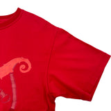 エルメス HERMES プリントTシャツ レッド コットン レディース 半袖Ｔシャツ