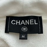 シャネル CHANEL ロゴプリント ノースリーブスウェットパーカー P63297 ホワイト コットン レディース パーカー
