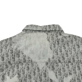 クリスチャン・ディオール Christian Dior ブリーチ加工オブリーク総柄シャツブルゾン 113D585BY503 グレー コットン メンズ 長袖シャツ