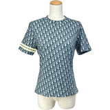 クリスチャン・ディオール Christian Dior トロッター総柄プリントTシャツ 2P12155050 ネイビー コットン レディース 半袖Ｔシャツ