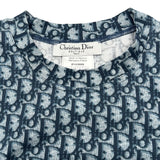 クリスチャン・ディオール Christian Dior トロッター総柄プリントTシャツ 2P12155050 ネイビー コットン レディース 半袖Ｔシャツ