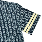 クリスチャン・ディオール Christian Dior トロッター総柄プリントTシャツ 2P12155050 ネイビー コットン レディース 半袖Ｔシャツ