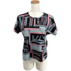 エルメス HERMES 総柄プリントTシャツ 4H4634DS ブラック コットン レディース 半袖シャツ