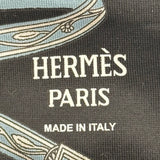 エルメス HERMES 総柄プリントTシャツ 4H4634DS ブラック コットン レディース 半袖シャツ