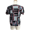 エルメス HERMES 総柄プリントTシャツ 4H4634DS ブラック コットン レディース 半袖シャツ