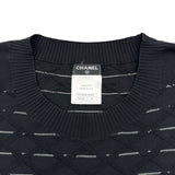 シャネル CHANEL キルティングニットトップス P47893 ブラック コットン レディース ニット