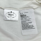 プラダ PRADA ポスタープリントTシャツ 35838R ホワイト コットン メンズ 半袖Ｔシャツ