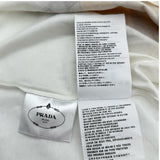 プラダ PRADA ポスタープリントTシャツ 35838R ホワイト コットン メンズ 半袖Ｔシャツ