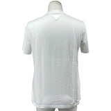 プラダ PRADA ポスタープリントTシャツ 35838R ホワイト コットン メンズ 半袖Ｔシャツ