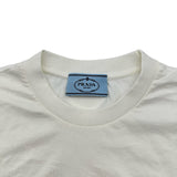 プラダ PRADA ポスタープリントTシャツ 35838R ホワイト コットン メンズ 半袖Ｔシャツ