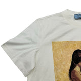 プラダ PRADA ポスタープリントTシャツ 35838R ホワイト コットン メンズ 半袖Ｔシャツ