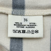 エルメス HERMES ボーダーカットソー グレー コットン レディース カットソー