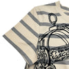 エルメス HERMES ボーダーカットソー グレー コットン レディース カットソー