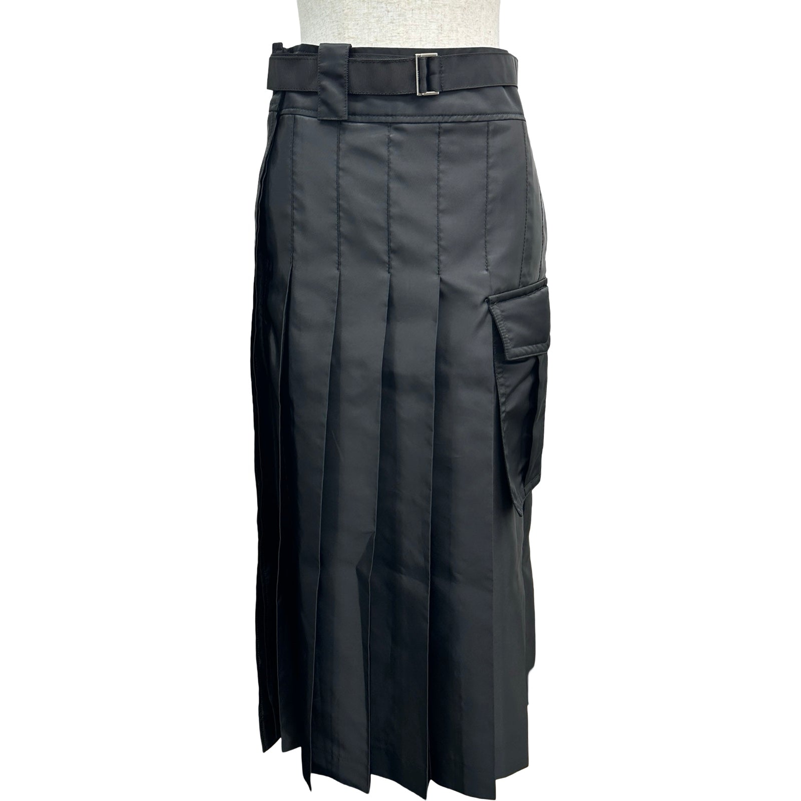 サカイ SACAI カーゴプリーツスカート 24-07246 ブラック ポリエステル