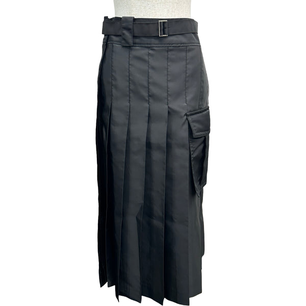 サカイ SACAI カーゴプリーツスカート 24-07246 ブラック ポリエステル