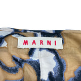 マルニ MARNI 総柄ワンピース ブラウン コットン レディース ワンピース
