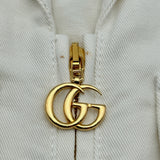 グッチ GUCCI GGボダン半袖ワンピース 653478 ホワイト コットン レディース ワンピース