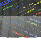 バレンシアガ BALENCIAGA ロゴ総柄プリーツシルクワンピース 556565 ブラック シルク レディース ワンピース