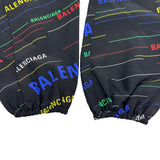 バレンシアガ BALENCIAGA ロゴ総柄プリーツシルクワンピース 556565 ブラック シルク レディース ワンピース