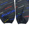 バレンシアガ BALENCIAGA ロゴ総柄プリーツシルクワンピース 556565 ブラック シルク レディース ワンピース