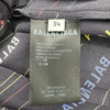 バレンシアガ BALENCIAGA ロゴ総柄プリーツシルクワンピース 556565 ブラック シルク レディース ワンピース