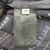バレンシアガ BALENCIAGA ロゴ総柄プリーツシルクワンピース 556565 ブラック シルク レディース ワンピース