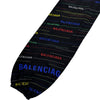 バレンシアガ BALENCIAGA ロゴ総柄プリーツシルクワンピース 556565 ブラック シルク レディース ワンピース