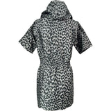 クリスチャン・ディオール Christian Dior レオパード総柄フーデッドワンピース 147R40A2768 ブラック ポリエステル レディース ワンピース