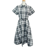 クリスチャン・ディオール Christian Dior チェック柄ベルテッドワンピース 241R27A1712 ブラック ポリエステル レディース ワンピース