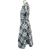 クリスチャン・ディオール Christian Dior チェック柄ベルテッドワンピース 241R27A1712 ブラック ポリエステル レディース ワンピース