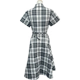 クリスチャン・ディオール Christian Dior チェック柄ベルテッドワンピース 241R27A1712 ブラック ポリエステル レディース ワンピース
